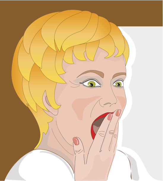 金发女子插画图片下载