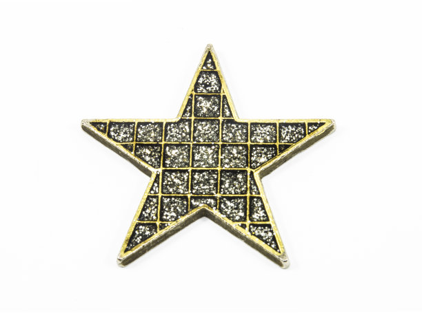 黑星孤立在白色背景上图片下载