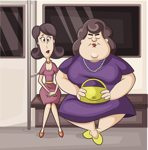 地铁里的两个女人图片下载