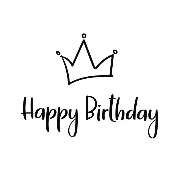 手写的生日祝福语，用于贺卡，请柬，海报。向量图片下载