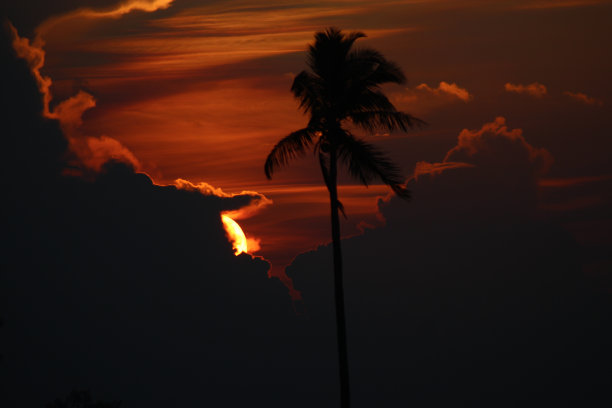 马来西亚海滩的日落图片下载