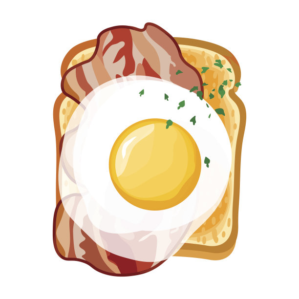 香脆吐司配培根和鸡蛋图片下载