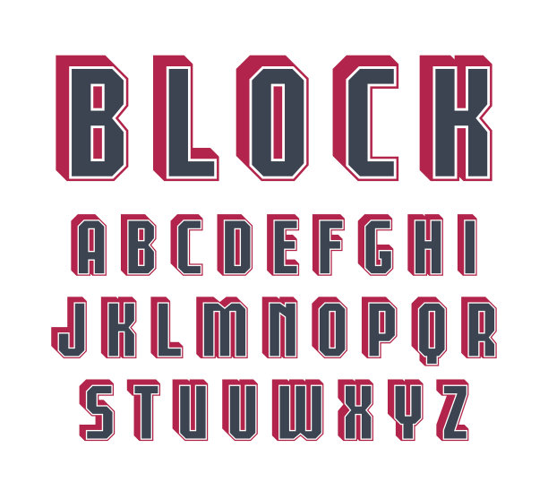 装饰性无衬线字体，具有卷度效果图片下载