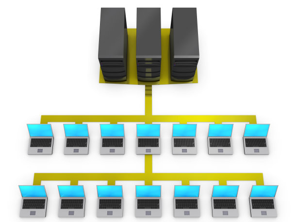 连接到服务器的笔记本电脑图片下载