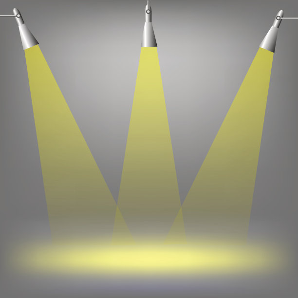 聚光灯在黑暗的背景上图片下载