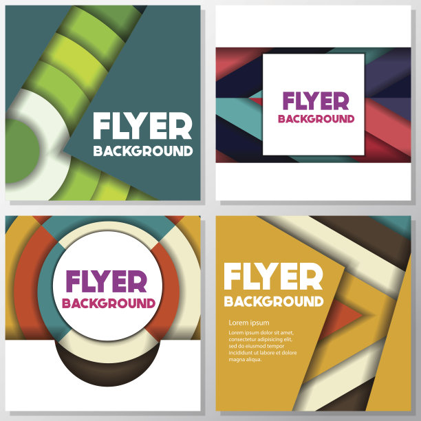 清新时尚背景传单风格背景设计模板图片下载