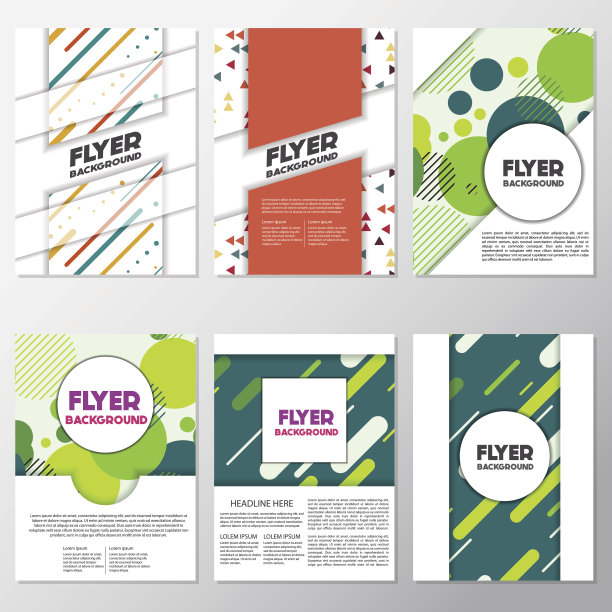 清新时尚背景传单风格背景设计模板图片下载