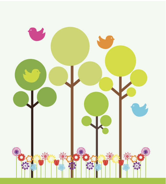 春天的向量图片下载