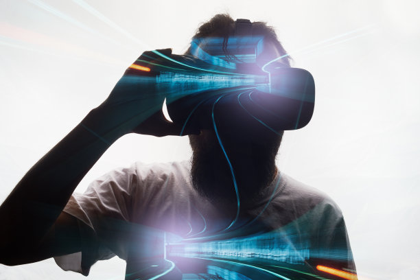 双曝光虚拟眼镜素材图片