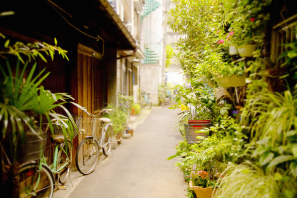 狭窄的街道素材图片