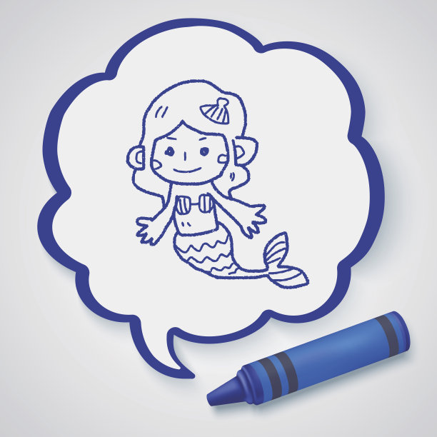 美人鱼涂鸦图片下载