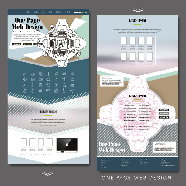 现代单页网站模板设计图片下载