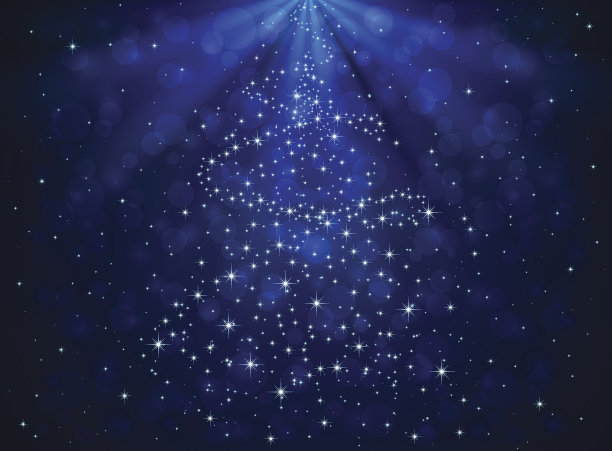 蓝色闪亮的背景与星星图片下载