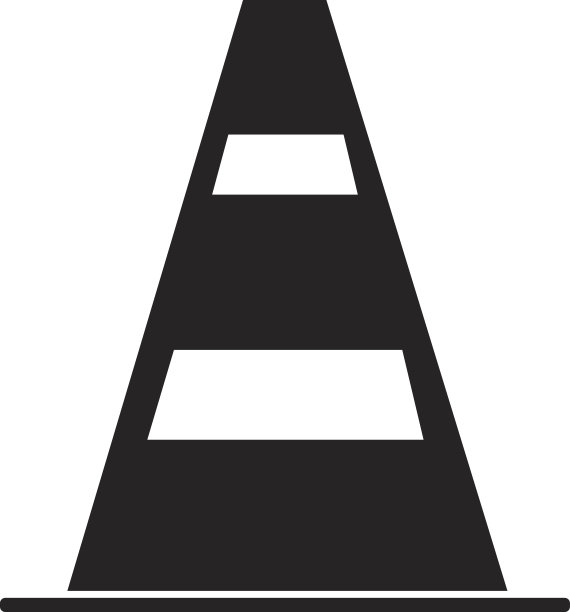 白色背景上的建筑障碍图标。建设障碍的迹象。图片下载