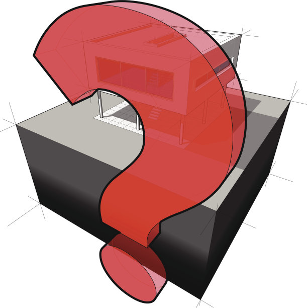 现代的房子和问号图片下载