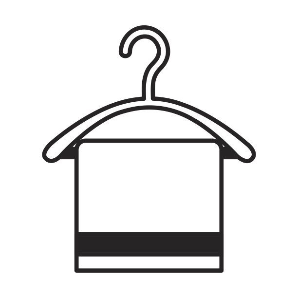 晾干挂钩与毛巾洗衣图标图片下载