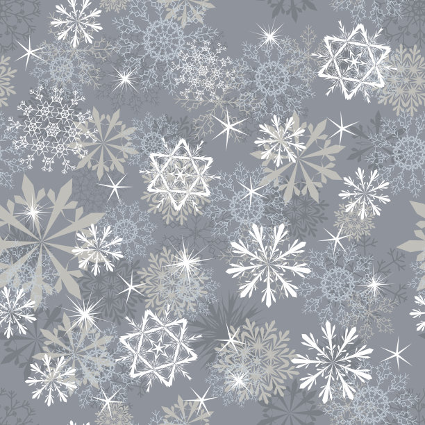 无缝的雪花背景素材图片