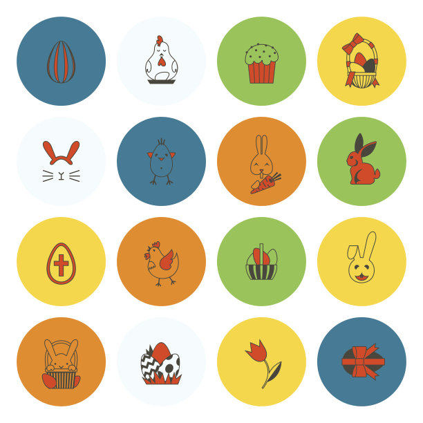 庆祝复活节的图标图片下载