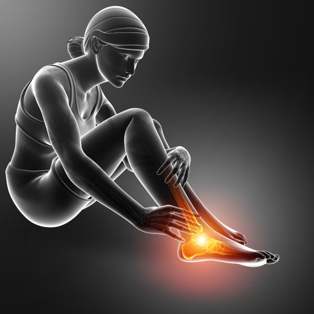 女性脚部脚踝疼痛图片下载