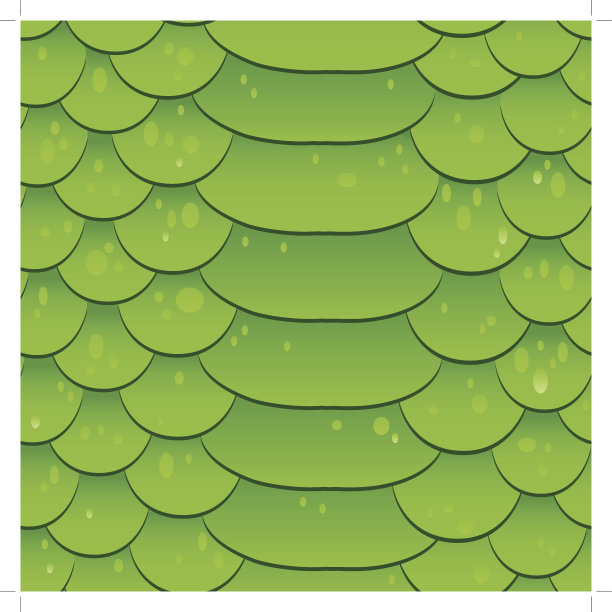 蛇的皮肤纹理。无缝图案绿色背景。向量图片下载