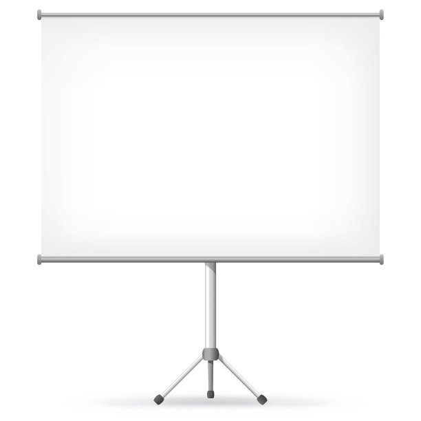 投影屏幕矢量插图。图片下载