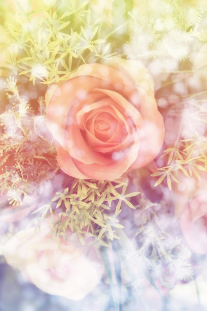 抽象的旧塑料花复古效果风格图片图片下载