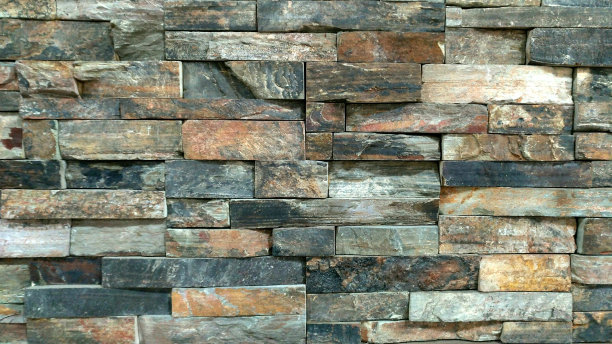 用花岗岩砌墙的石头素材图片