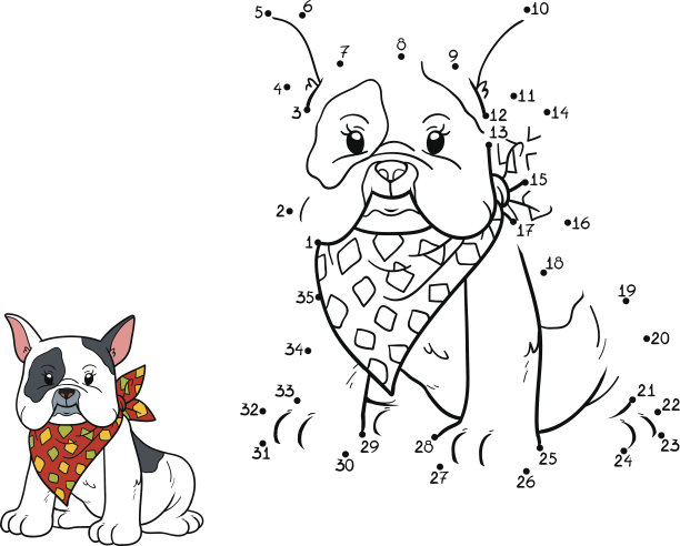 数字游戏(法国斗牛犬)图片下载