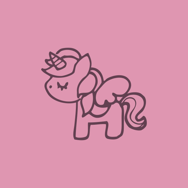 画可爱的独角兽图标图片下载