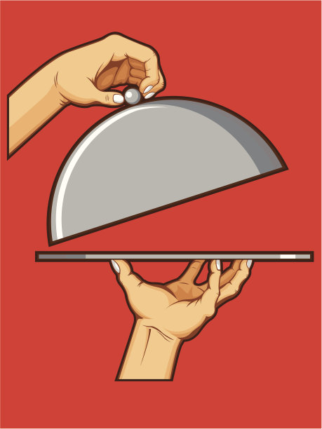 双手打开食物托盘图片下载