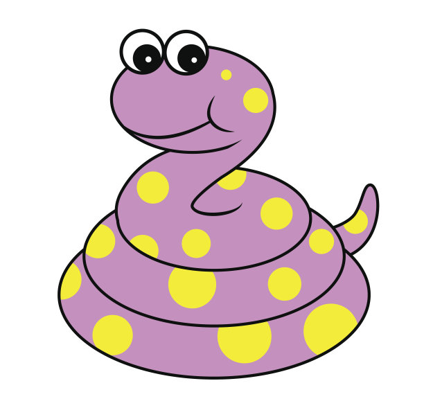 可爱蛇卡通插画图片下载