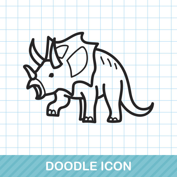 恐龙涂鸦素材图片