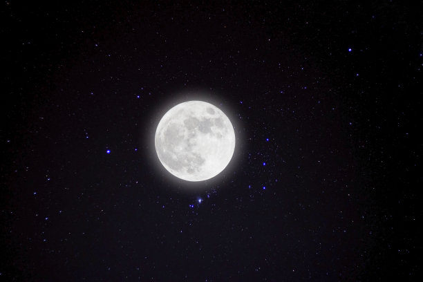 满月的浪漫之夜图片下载