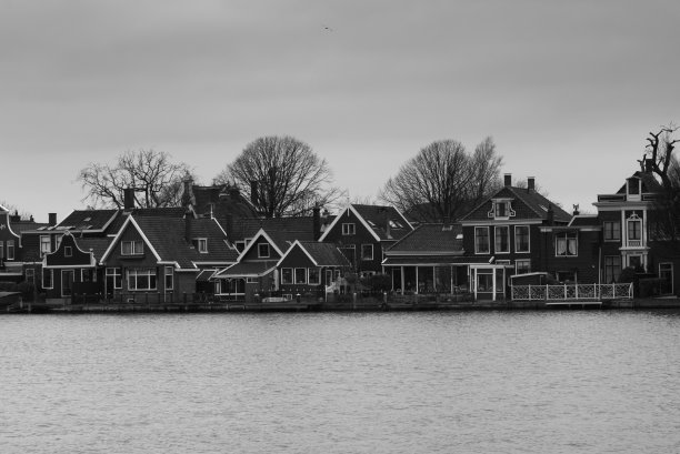 典型的荷兰村庄图片下载