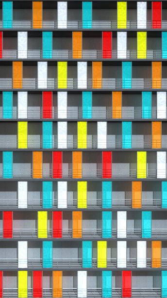 多色3d抽象立面图片下载