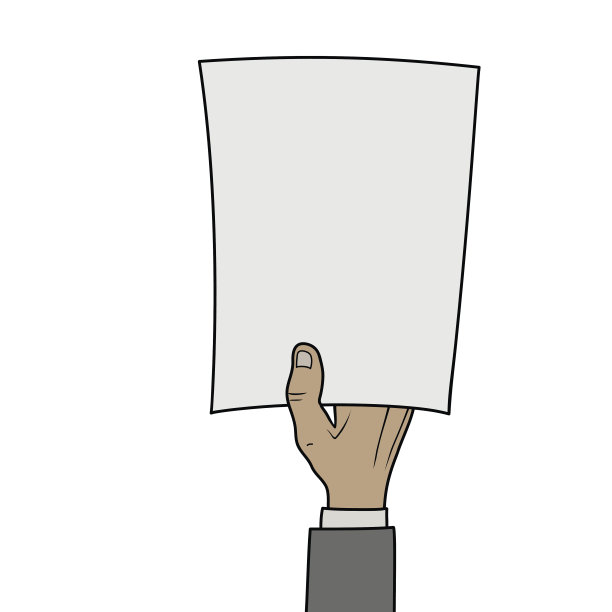 手持空白纸图片下载