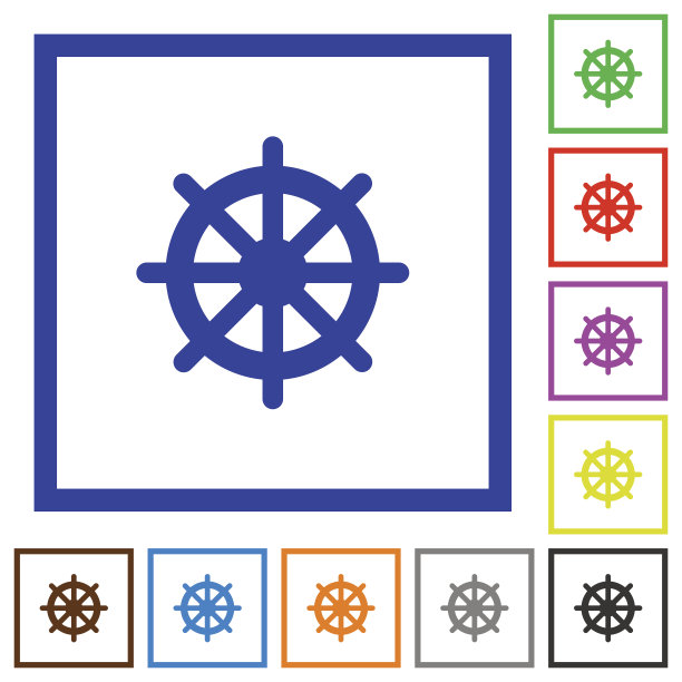 方向盘框架的平面图标图片下载