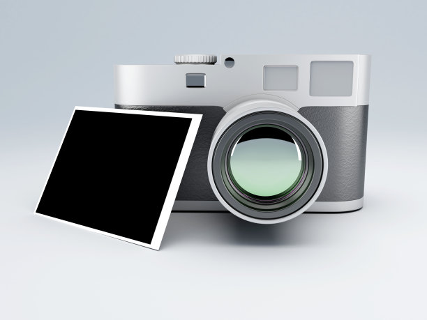 复古相机与即时打印3d图片下载