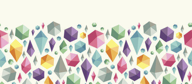 悬挂几何形状水平无缝图案边界图片下载