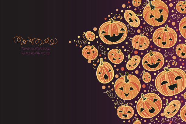 万圣节南瓜无缝背景图片下载