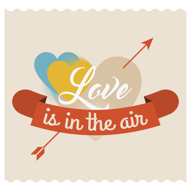 空气中弥漫着爱。情人节问候的话。图片下载