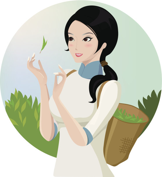 采茶女素材图片