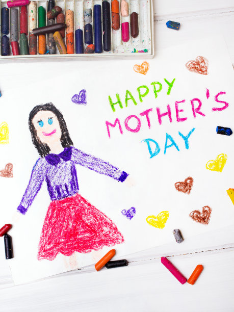 彩色图画-母亲节贺卡图片下载