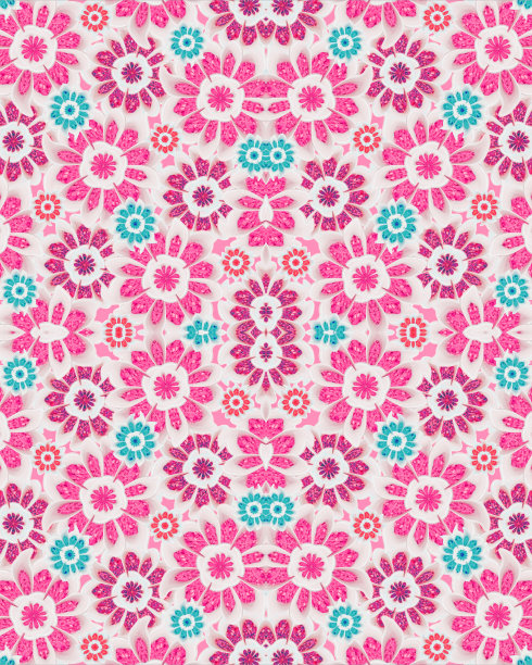 程式化的花无缝图案图片下载