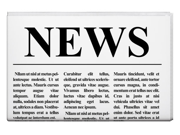 白色背景的报纸图片下载