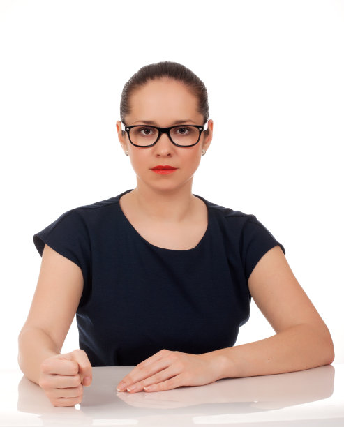 愤怒的女商人的肖像图片下载