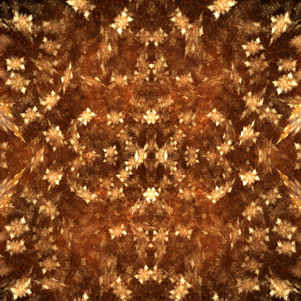 彩色抽象分形插画图片下载