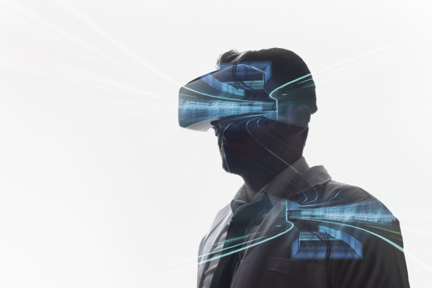 多曝光与虚拟眼镜与火车站素材图片