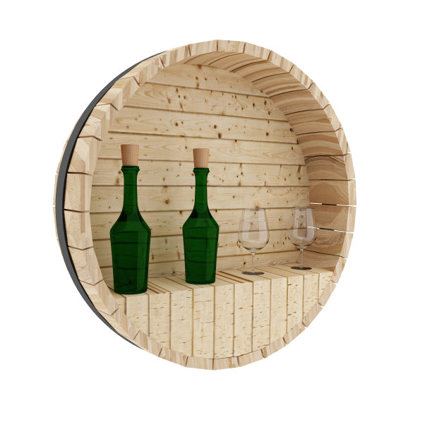 酒桶装饰中的3D渲染图片下载