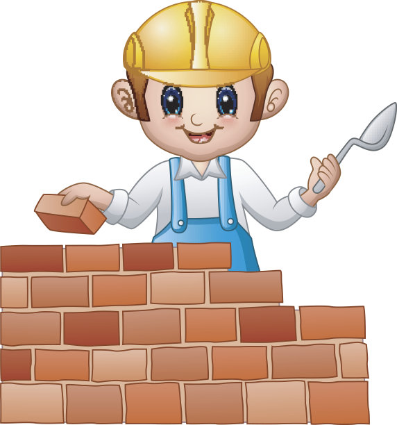 卡通的人建造图片下载